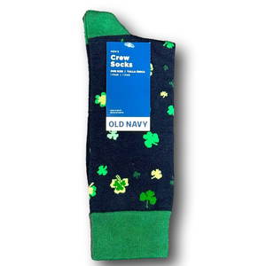 3/$18 Irish Shamrocks Funny Novelty Crew Socks -  NWT